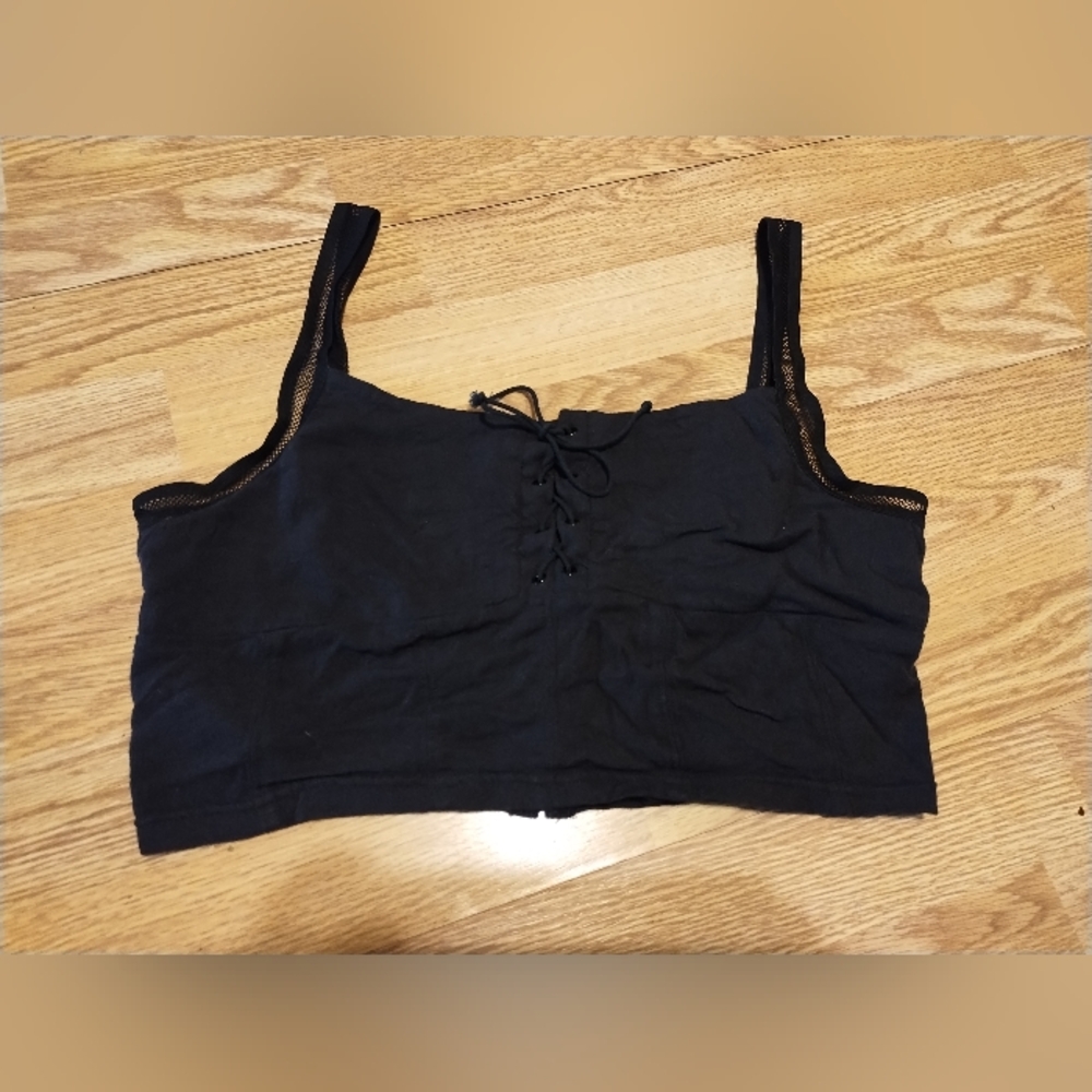 Free People Womens Size Large She's Fancy Brami Bralette Camisole Tie Front